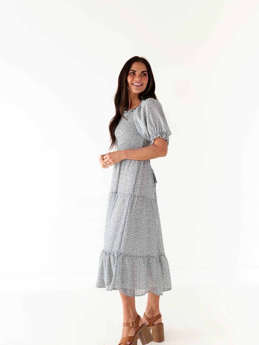Printed Tiered Dress - Picture 2 of 4